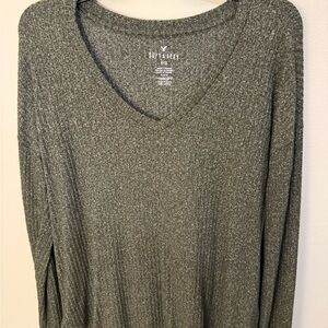 American Eagle Outfitters Soft & Sexy Olive Ribbed Sweater